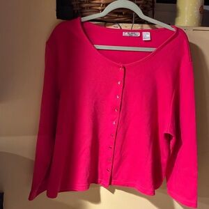 Vintage BarbieCore Kenneth Too Bubble Gum Pink pearl Button Snap Up Size 1X